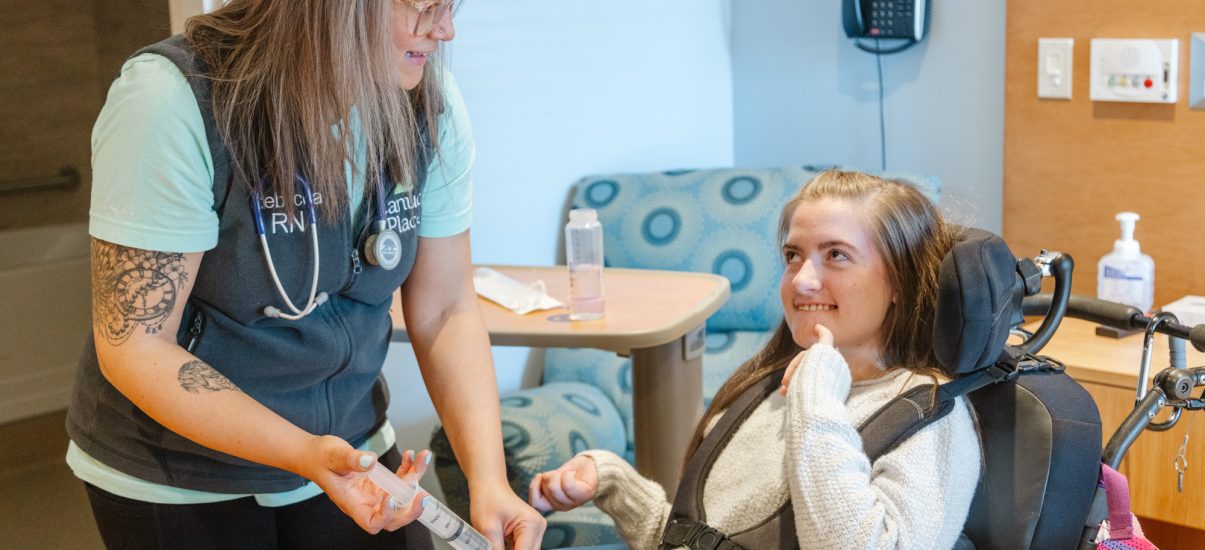 Canuck Place child receiving care in hospice